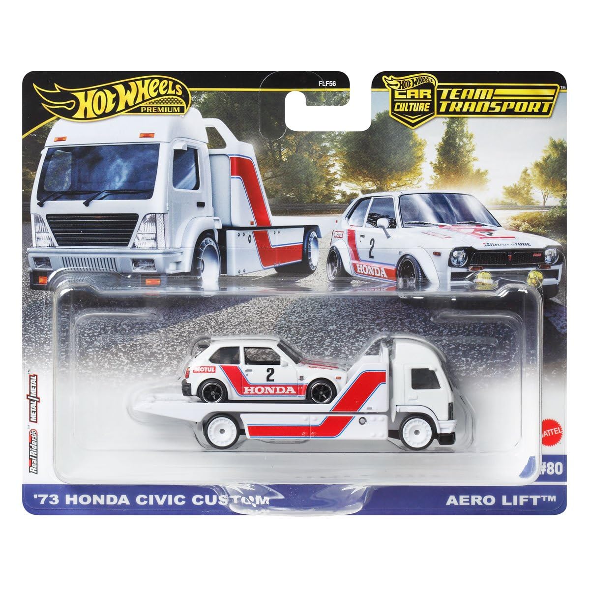 Hot Wheels Premium Team Transport - '73 Honda Civic Custom & Aero Lift