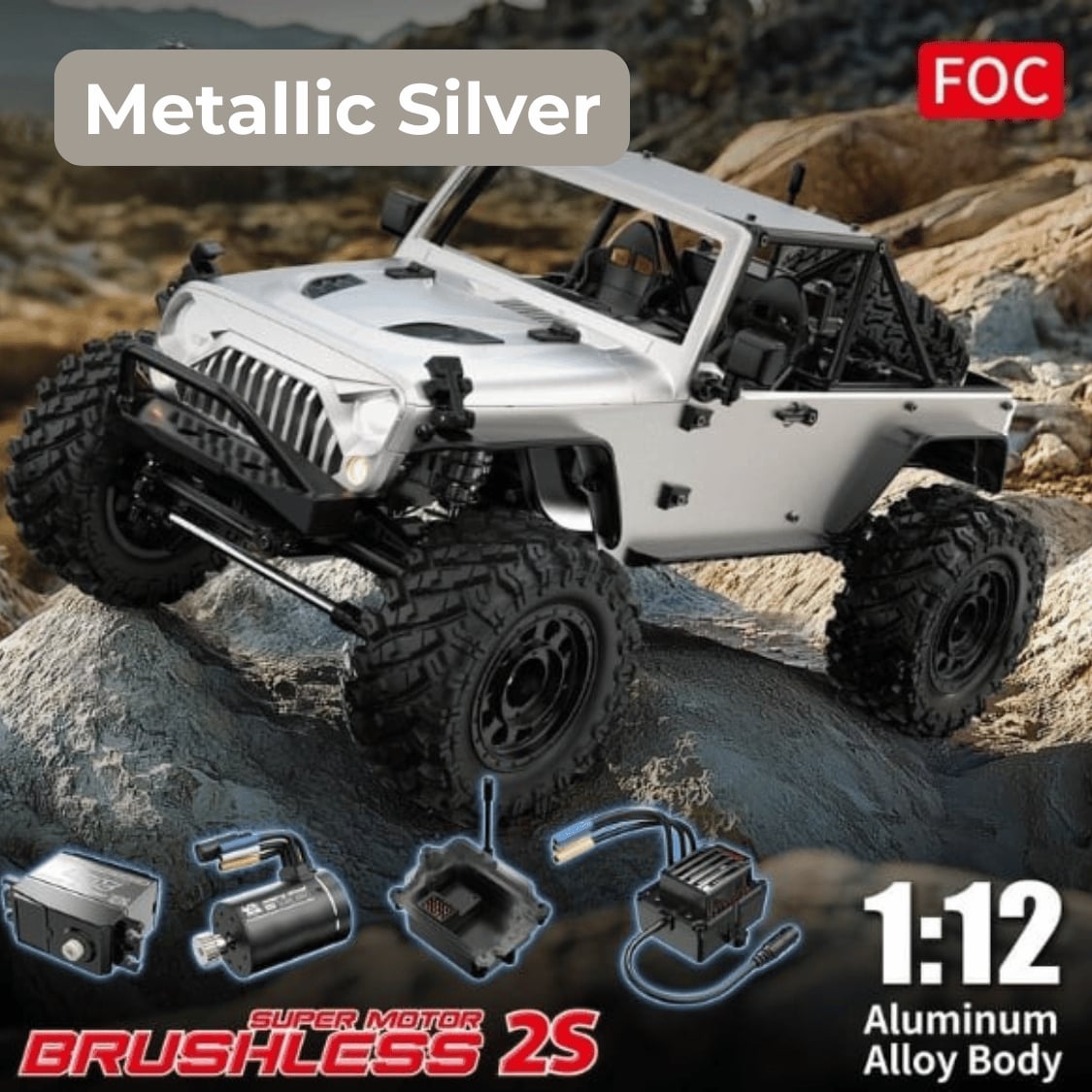 MJX H12Y / H12Y+ Jeep Style Metal Body 1:12 Crawler
