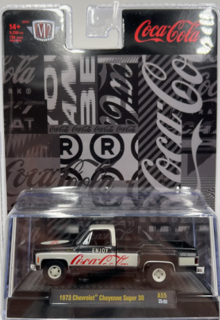 2025 M2 Machines Coca Cola 1973 Chevrolet Cheyenne Super 30 Black A55