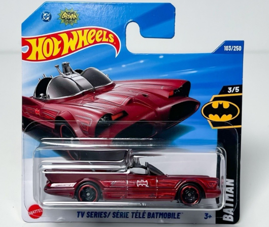 Hot Wheels Original 2025 TV Series Tele Batmobile Red Mainline Case P 103/250
