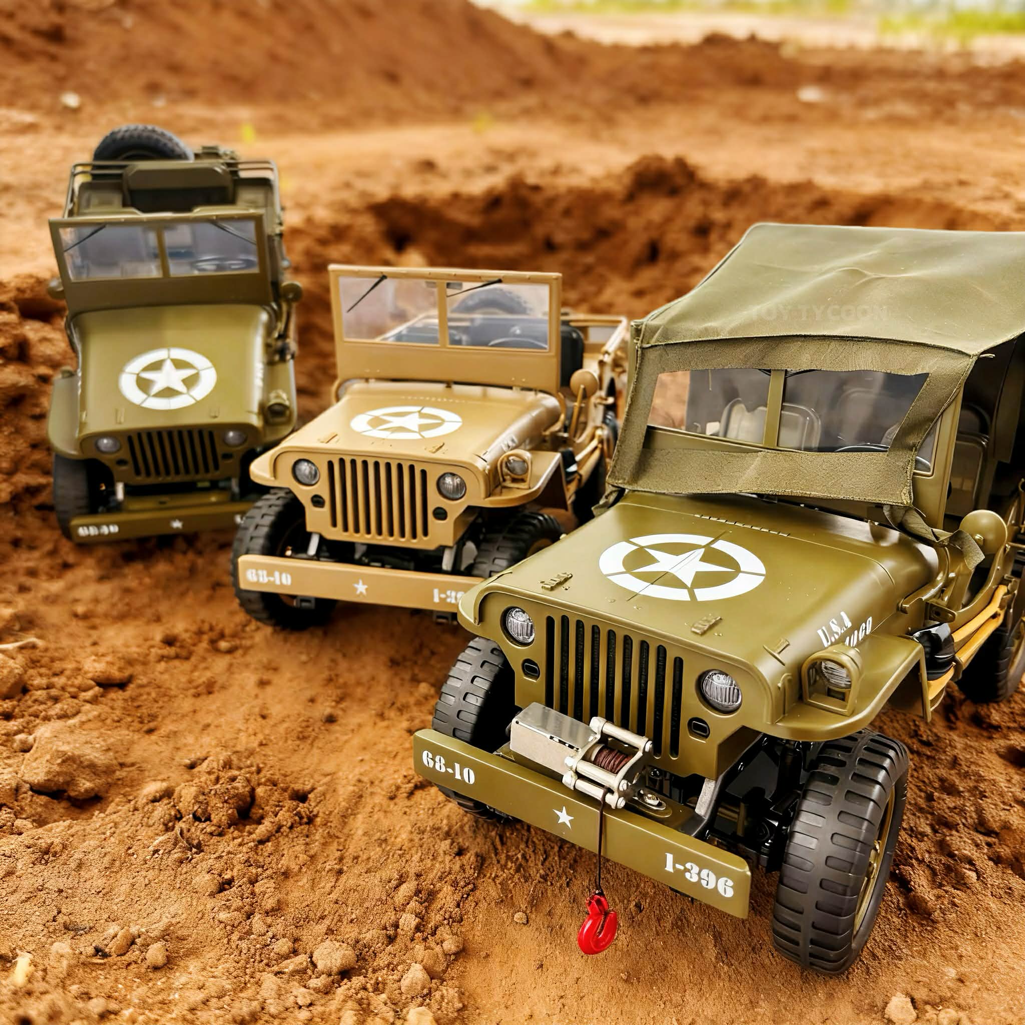 1:10 Willys Military Jeep Crawler – Toy Tycoon
