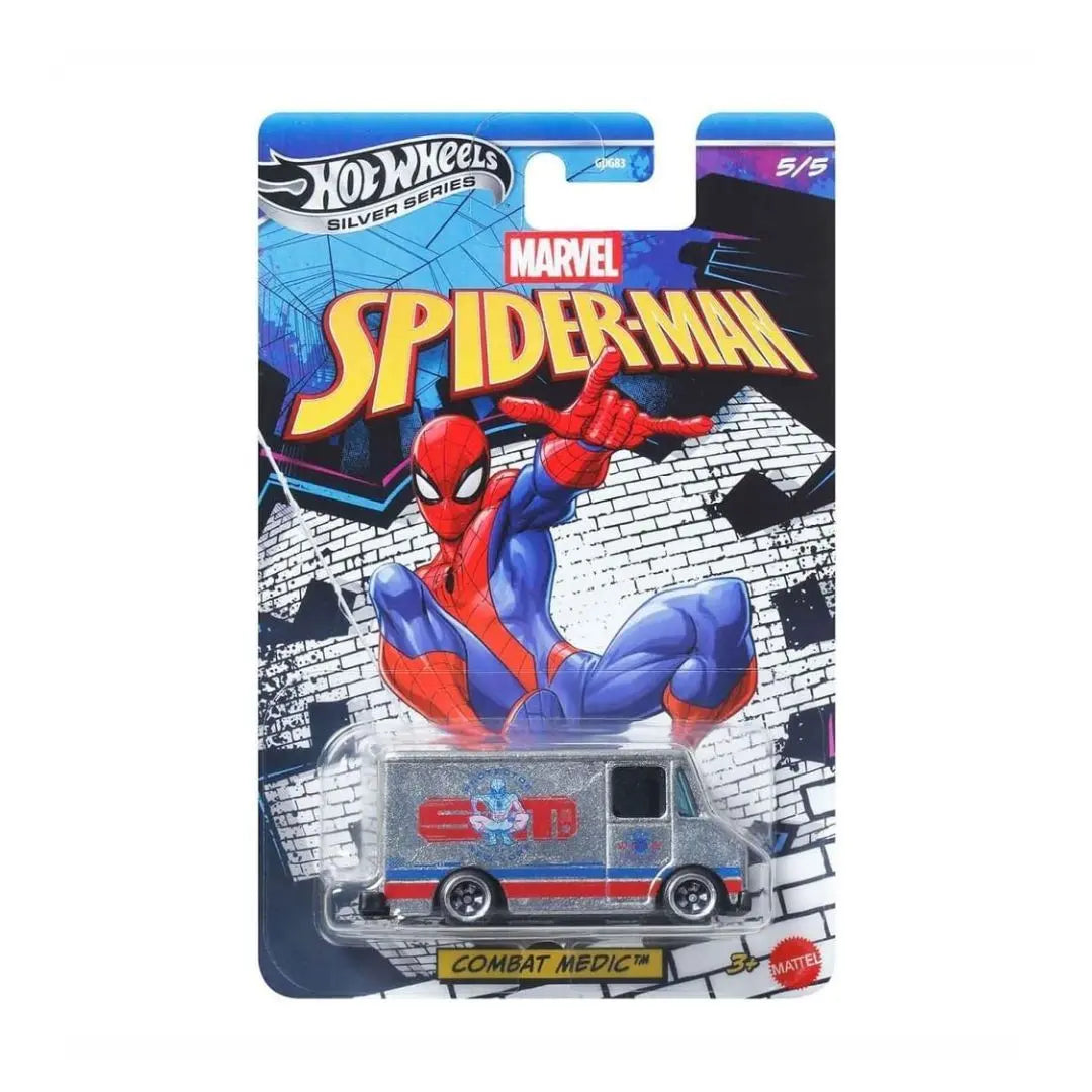 Hot Wheels Premium Silver Series Marvel Spider Man - Combat Medic