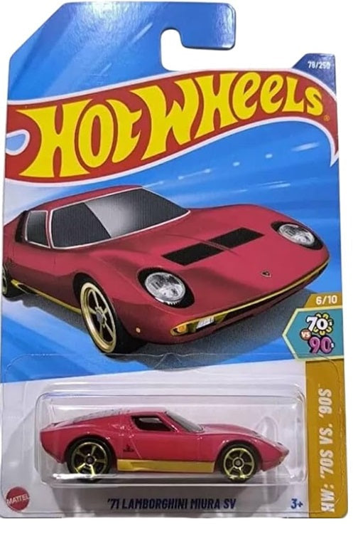 HOT WHEELS HW: '70's VS. '90's 71 Lamborghini Miura SV