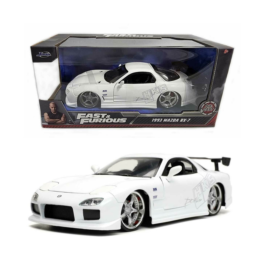 JADA FAST AND FURIOUS HKS 1993 Mazda RX-7-Glossy White