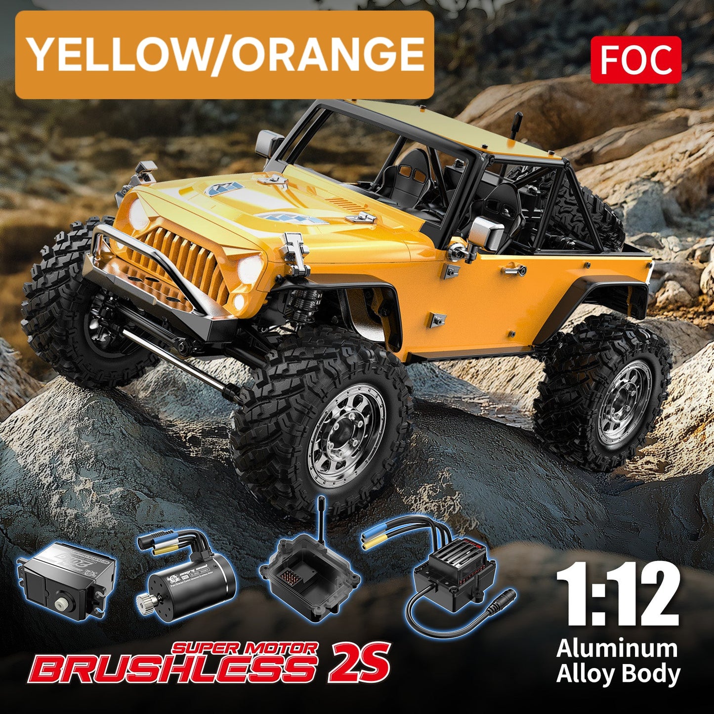 MJX H12Y / H12Y+ Jeep Style Metal Body 1:12 Crawler – Toy Tycoon