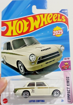 Hot Wheels 2025 Case L Lotus Cortina Compact Kings White