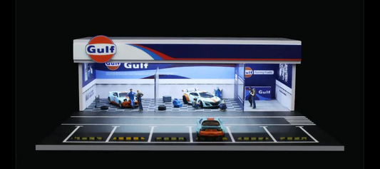 1:64 Gulf Oil Workshop w/ LED Lighting