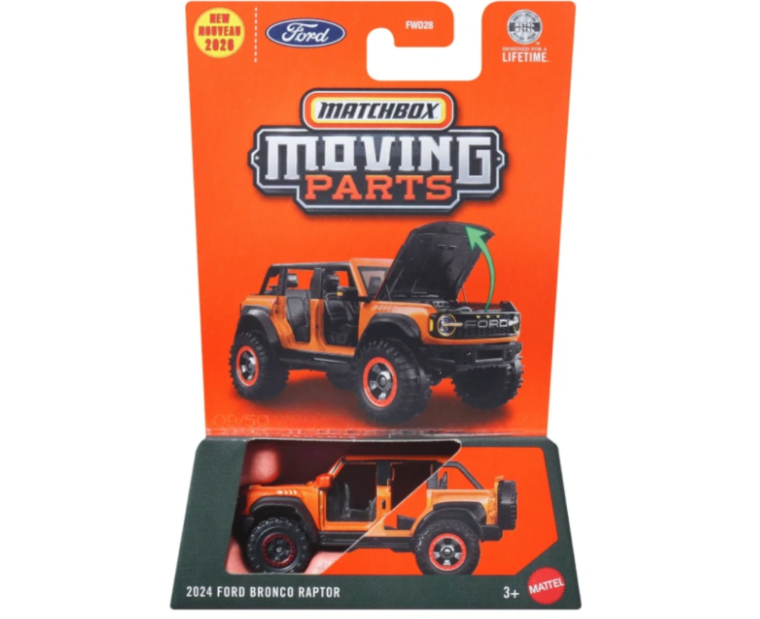 MatchBox Moving Parts 2024 Ford Bronco Raptor