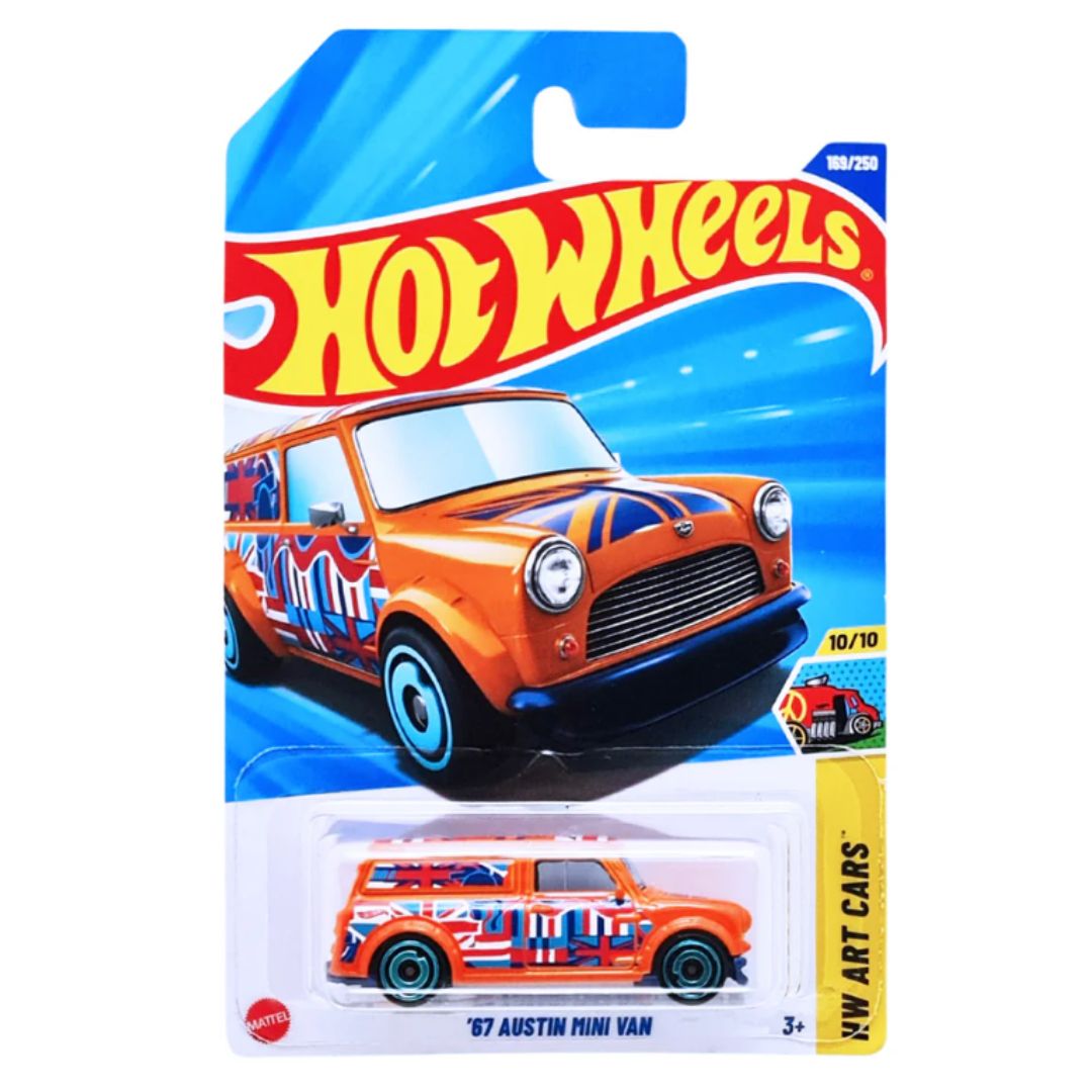 Hot Wheels 1/64 Austin Mini Van '67 – Orange - Union Jack – Art