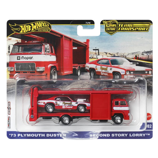 Hot Wheels Premium Team Transport - '73 Plymouth Duster & Second Story Lorry